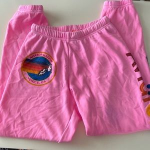 aviator nation pink sweatpants